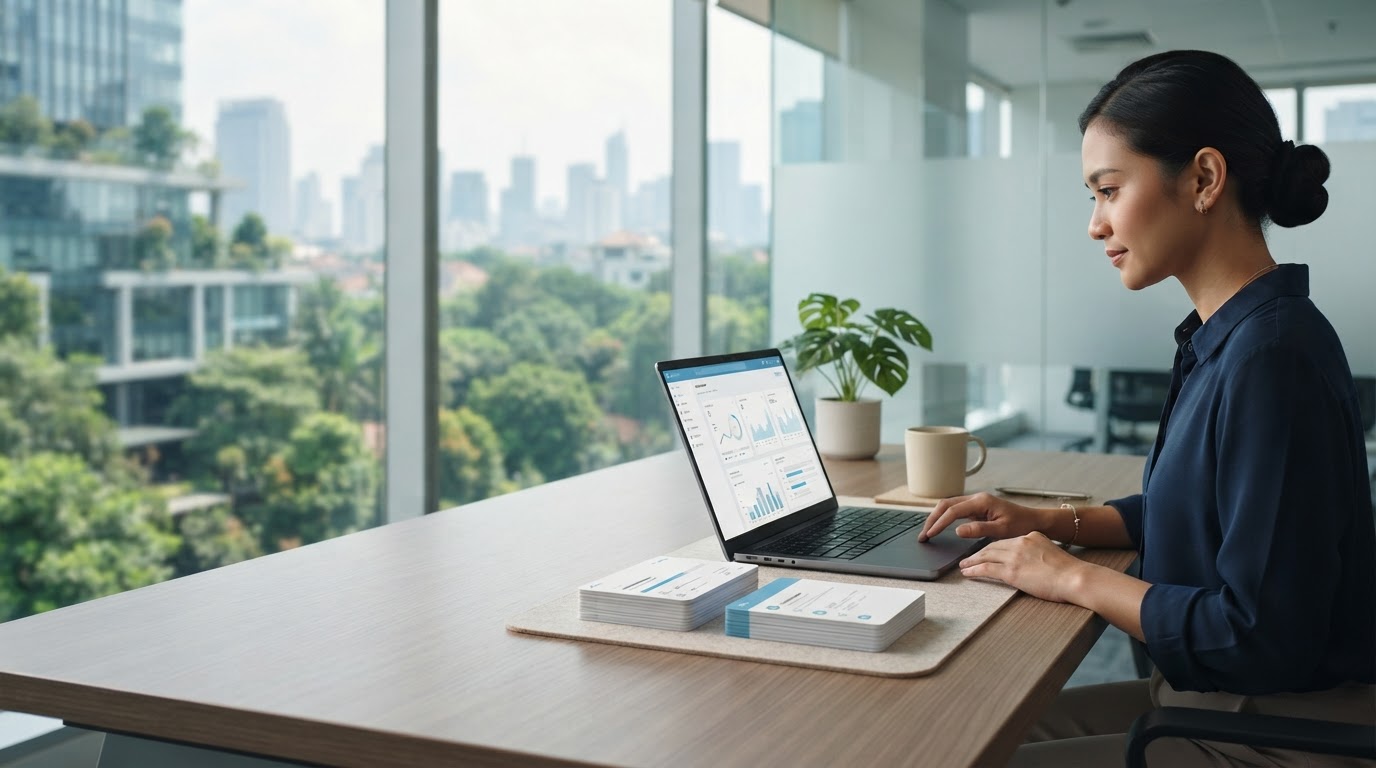 Exo Invexium - analis data memantau dashboard analitik AI untuk keputusan investasi